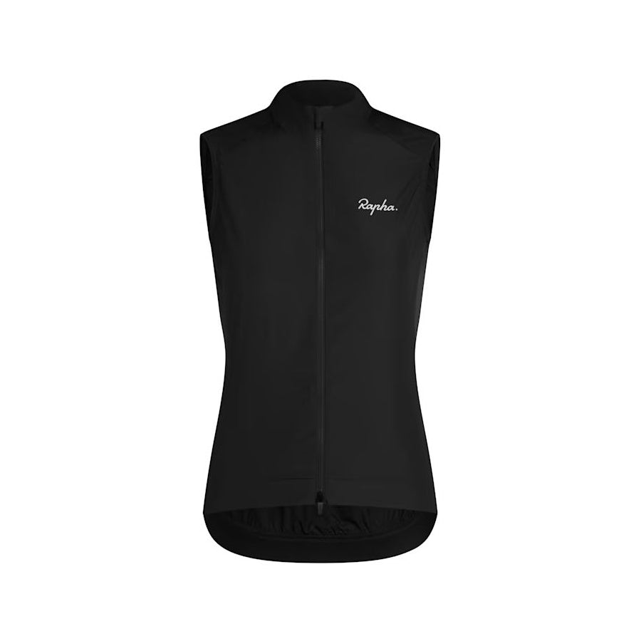 rapha core womens vest black with reversible zip