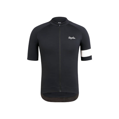 rapha core cycling jersey black short sleeve