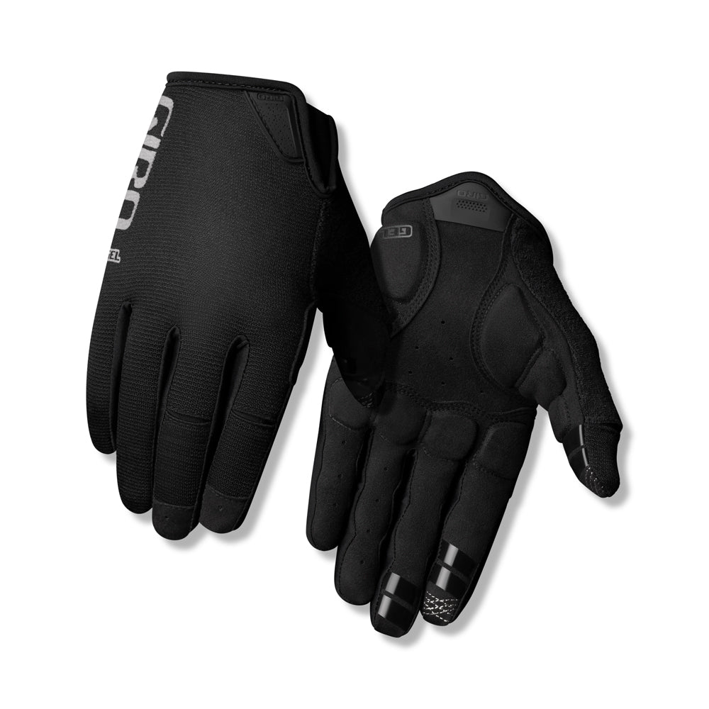 giro gel black long finger gloves for road cycling and mountain biking