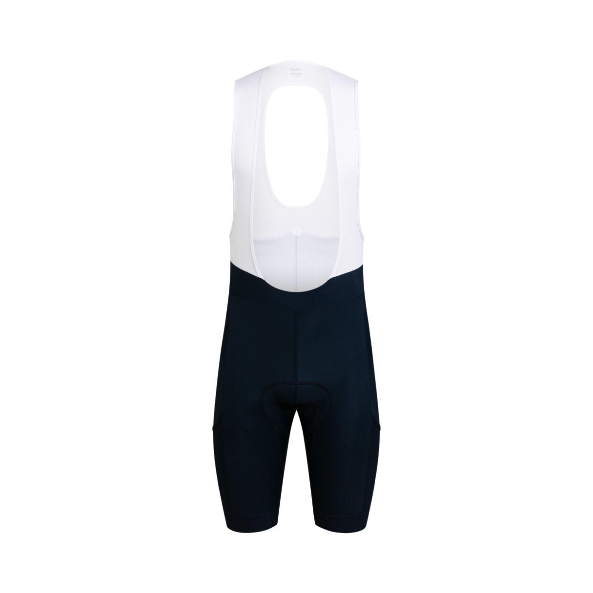 Rapha Men's Core Cargo Navy and White Bib Shorts with leg pockets and back pockets